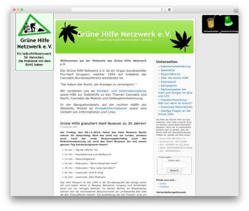 WordPress GreenHelp WordPress theme - gruene-hilfe.de