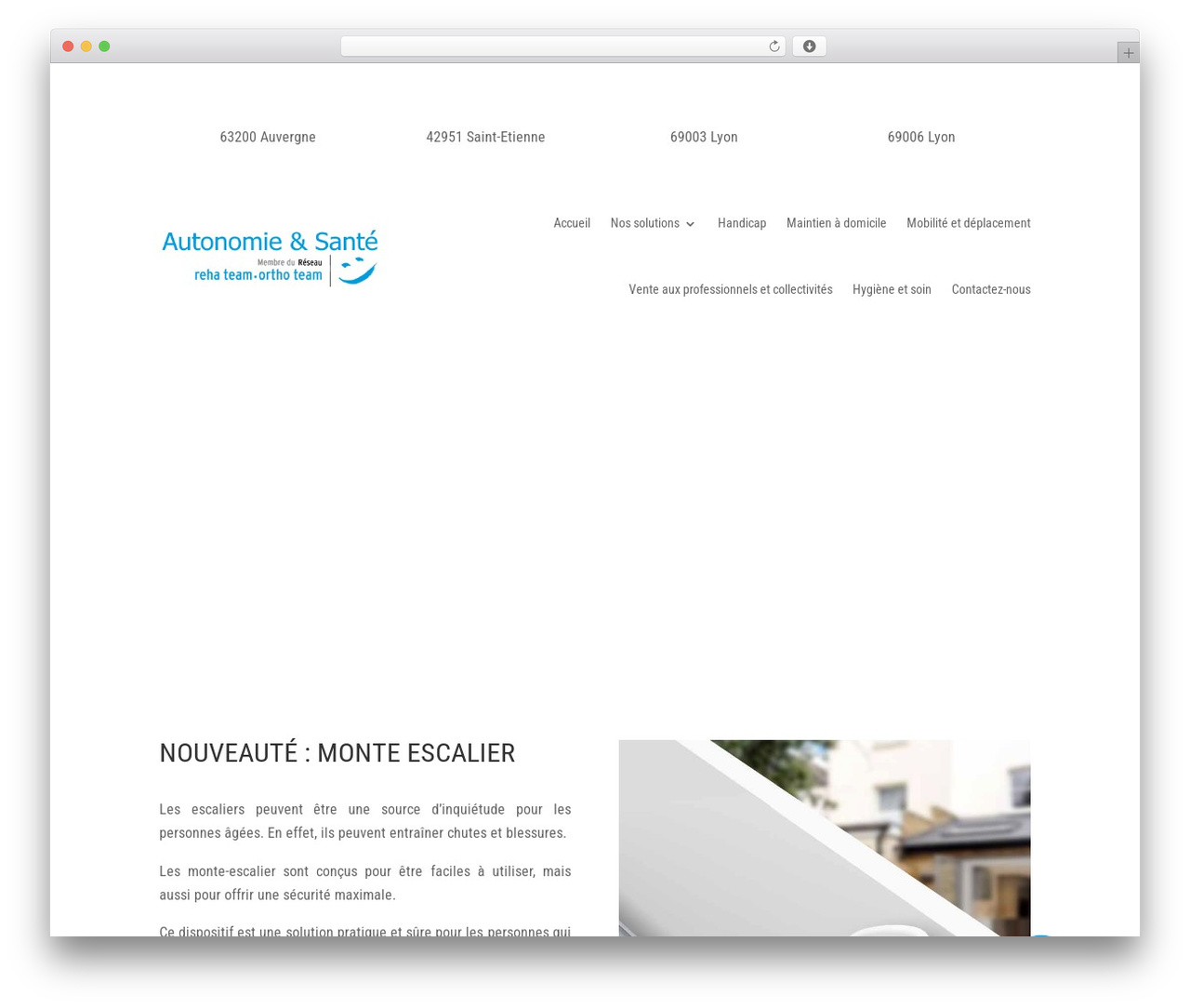 WordPress theme Divi - autonomieetsante.com