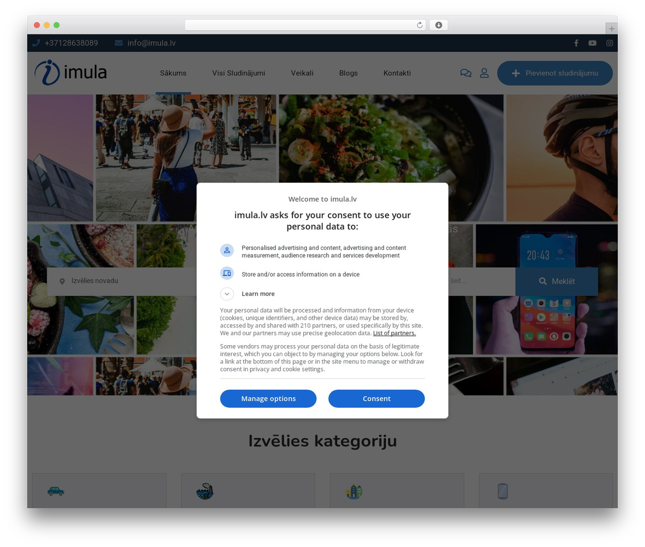Classima WordPress theme - imula.lv