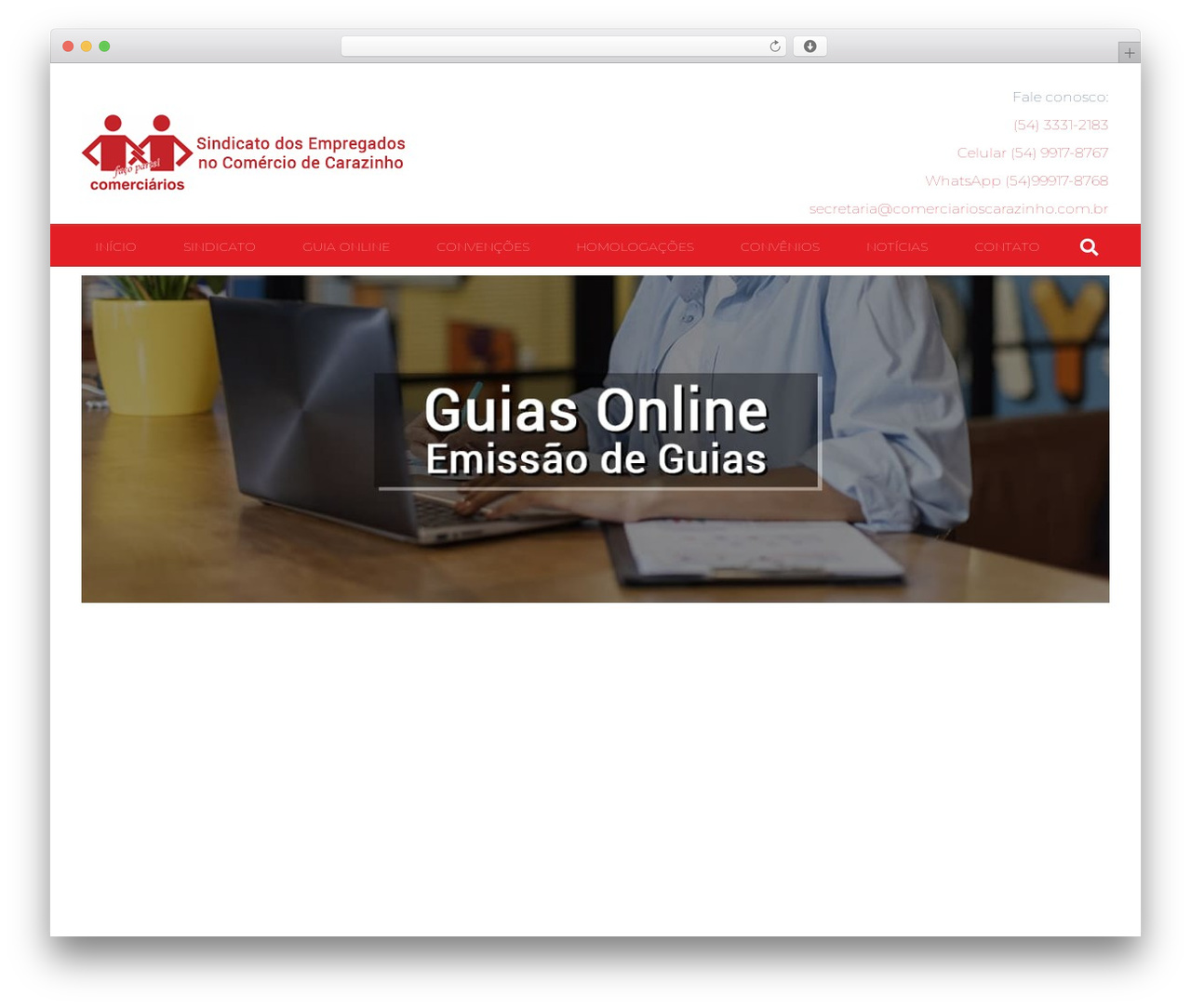 Hello Elementor WordPress theme - comerciarioscarazinho.com.br