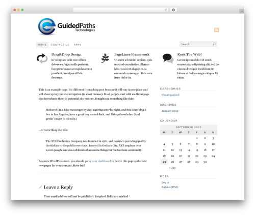PageLines Framework WordPress theme - gpaths.com