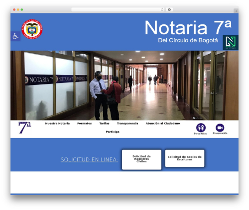 Shuttle WordPress theme - notaria7bogota.com