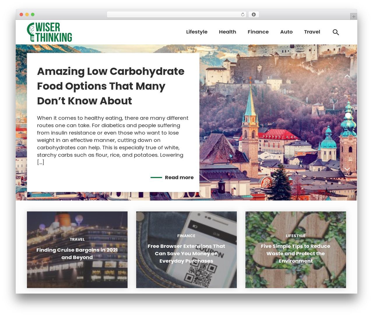 Wiserthinking WordPress theme - wiserthinking.com