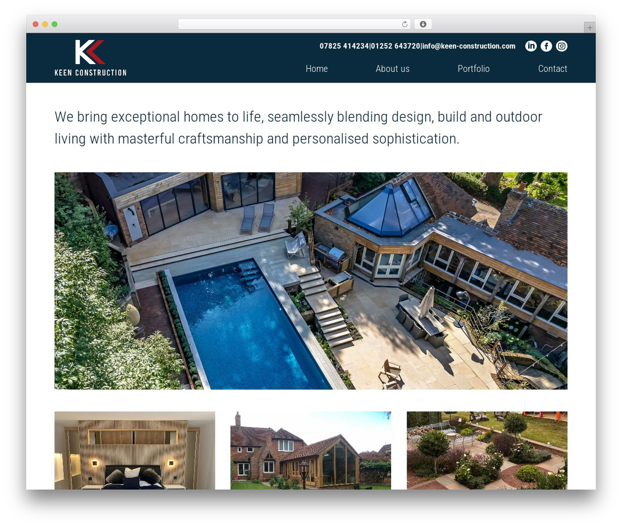 WordPress theme Divi - keen-construction.com