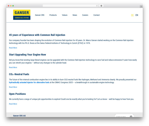 WP theme GanserCRS - ganser-crs.ch