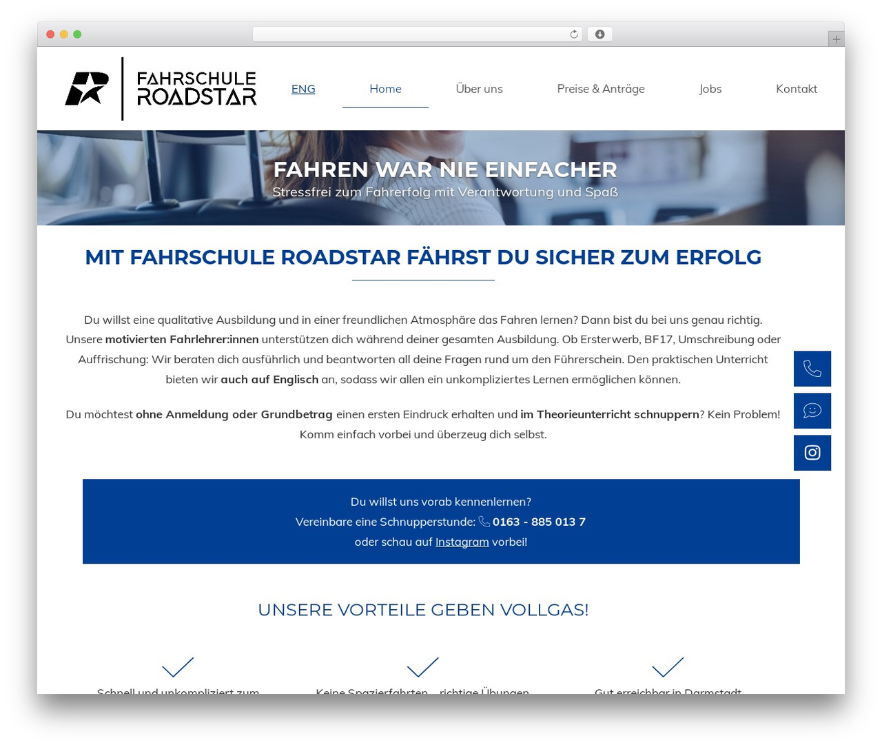 60 theme WordPress - fahrschule-roadstar.de
