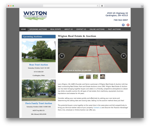Auction Company Template WP theme - wigtonauctions.com