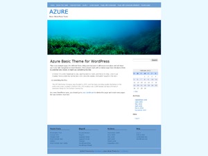 Azure Basic WordPress blog theme