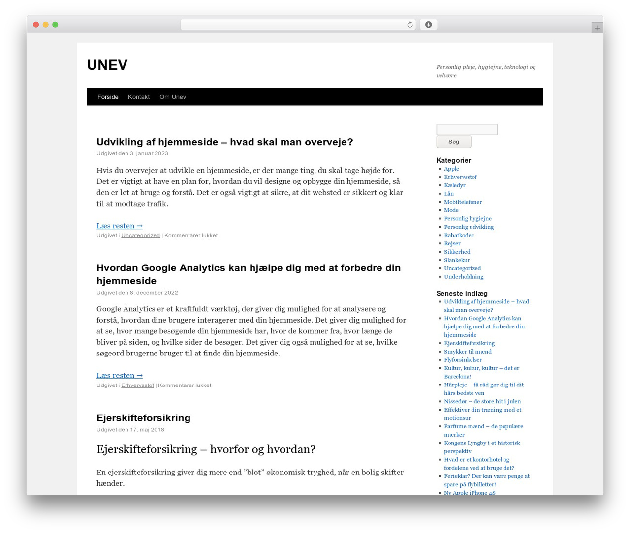 Base Theme WordPress theme - unev.dk