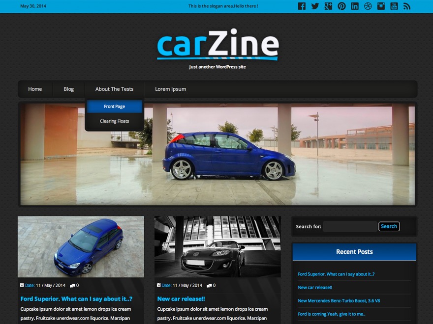 CarZine free WordPress theme