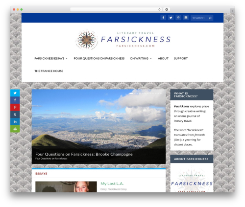 Extra WordPress website theme - farsickness.com