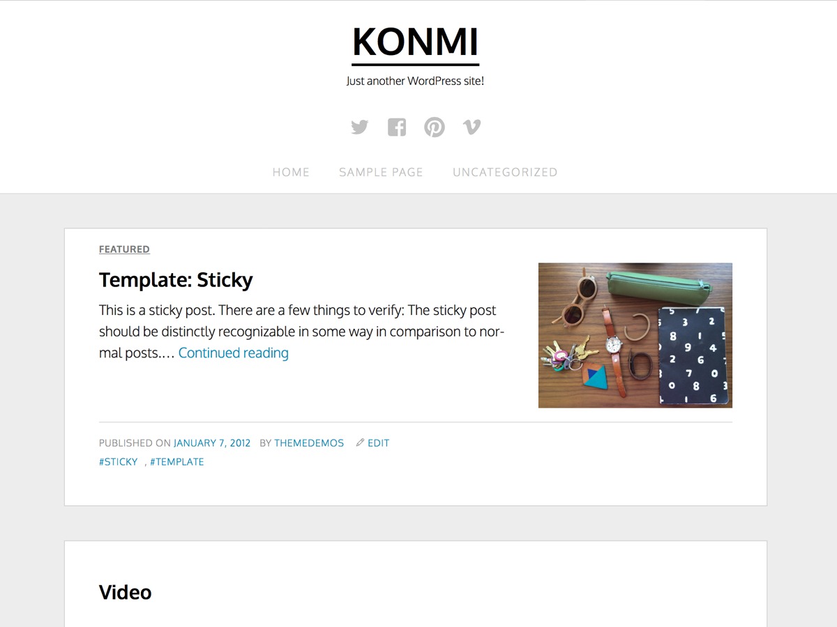Konmi best free WordPress theme