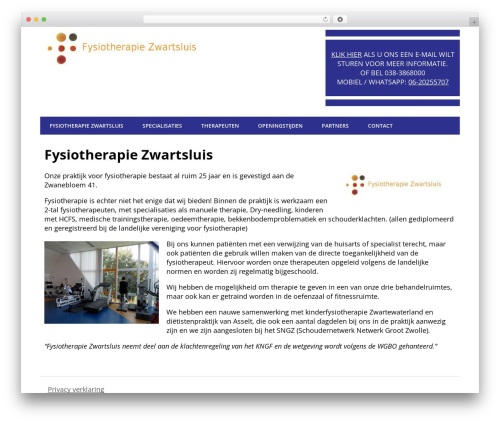 Minimize WordPress theme - fysiotherapiezwartsluis.nl