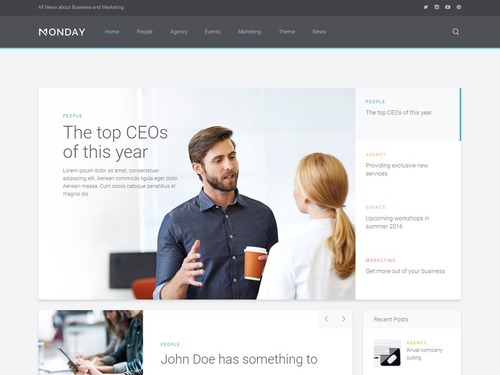 Monday WordPress Template By YOOtheme