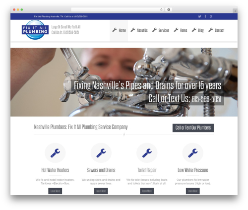 Nine WordPress theme - fixitallplumbing.net
