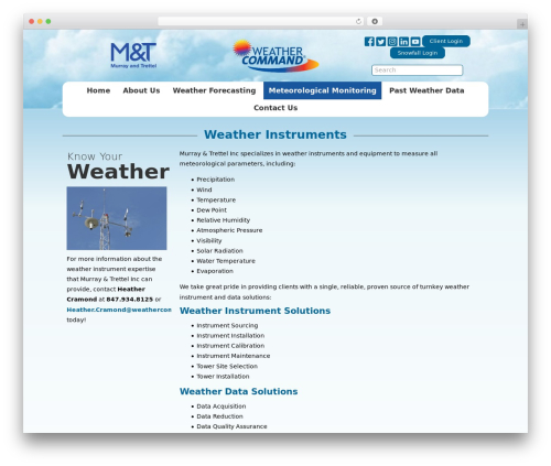 Wp client WordPress plugin - weathercommand.com/meteorological-monitoring/weather-instruments