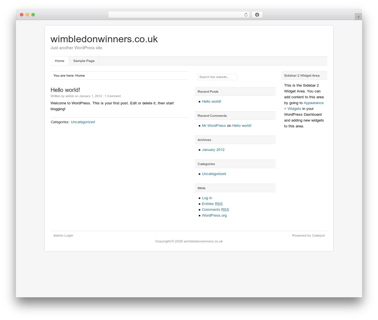 WordPress theme Catalyst - wimbledonwinners.co.uk
