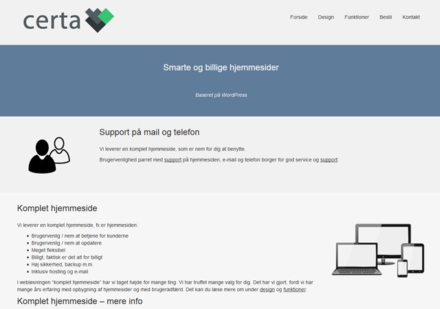 WordPress theme Certa