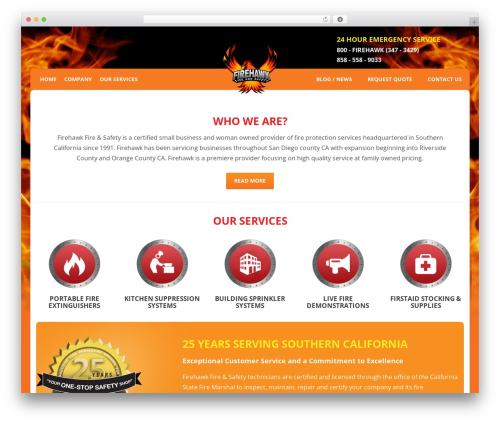 WordPress theme ** FIREHAWK ** - firehawksafety.com