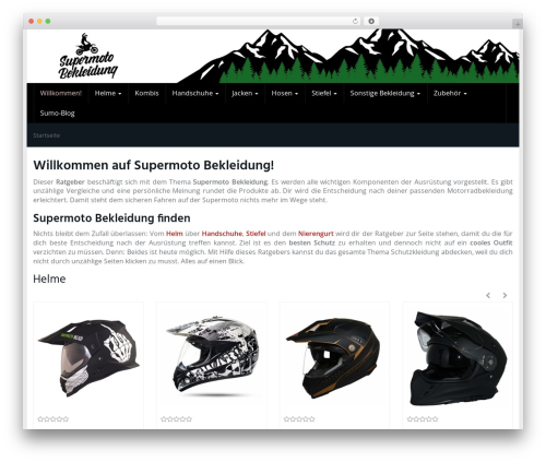Affiliatetheme amazon WordPress plugin - supermoto-bekleidung.de