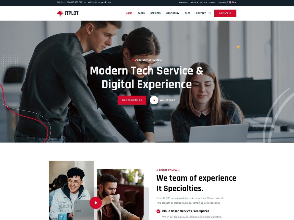 Best WordPress theme itplot by DreamIT