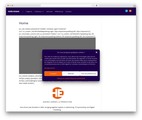 Divi WordPress theme - horsecran.com