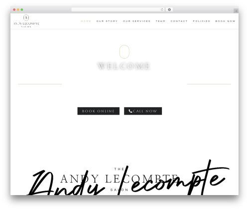 Oxides WordPress theme design - www.andylecomptesalon.com