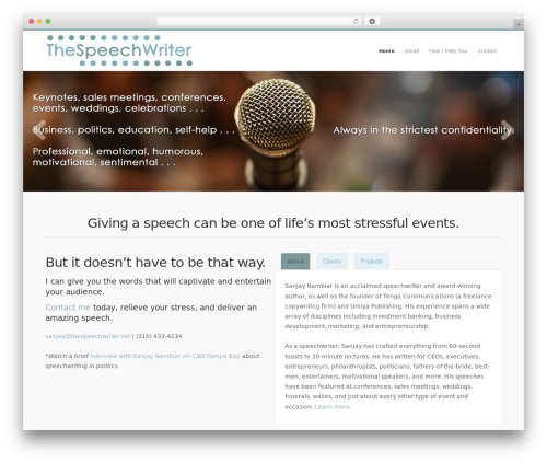 Response WordPress theme - thespeechwriter.net