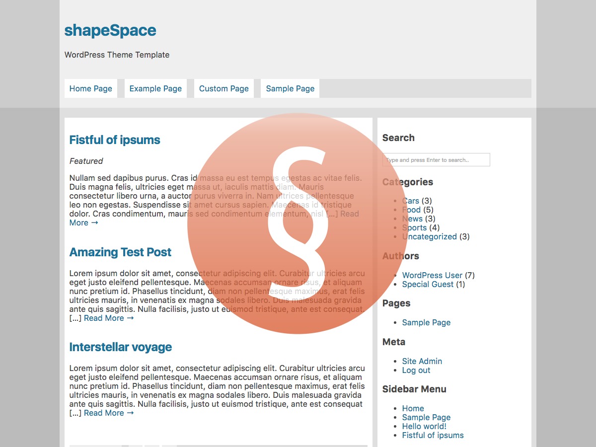 shapeSpace WordPress theme by Jeff Starr