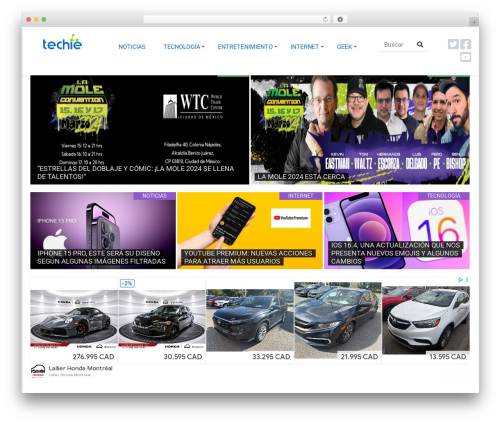 Techie premium WordPress theme - techie.mx