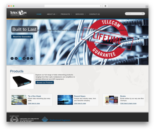 Telecom Engineering WordPress website theme - telecomengineering.com