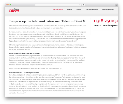 Trades WordPress theme design - telecomdieet.nl