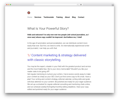 WordPress theme Nada - thewritingbusiness.com