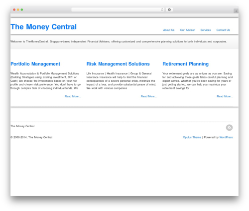 WP Opulus WP template - themoneycentral.com