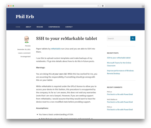 WP theme Avior - philerb.com
