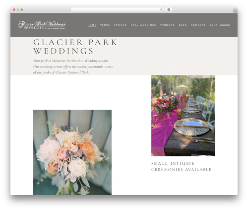 WP theme Solene - glacierparkweddings.com