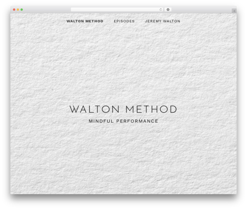 Obsidian WordPress theme - waltonmethod.com