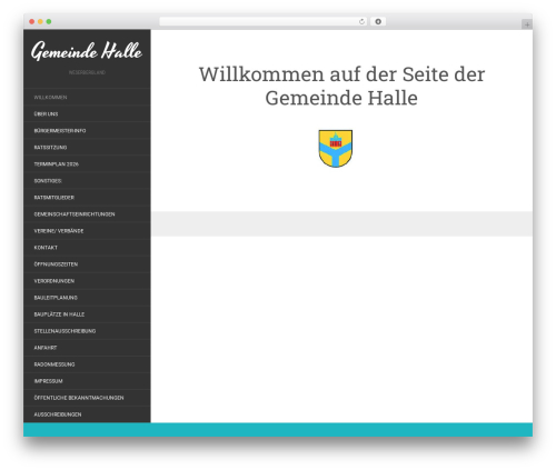 Flat WordPress page theme - halle-weserbergland.de