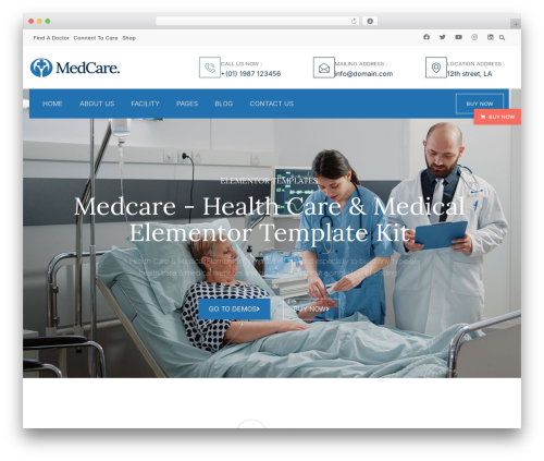 Bosa buy now WordPress plugin - demo.bosathemes.com/medcare