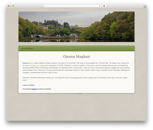 Origami free WordPress theme - glanmire.net