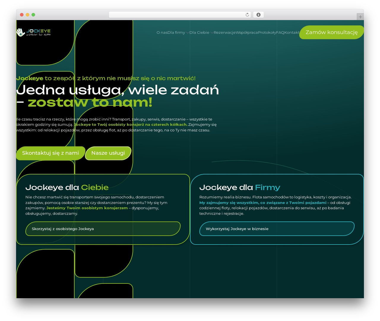weblance WordPress theme - jockeye.pl