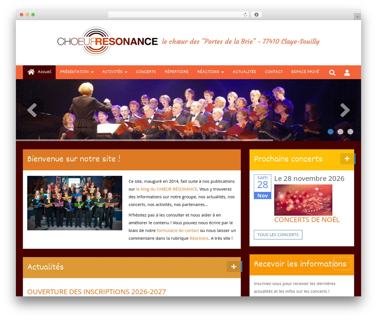 WordPress theme 6temflex - choeur-resonance.com