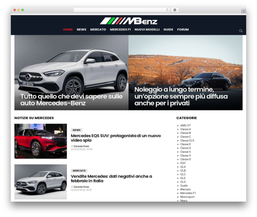 WordPress theme Mbenz - mbenz.it
