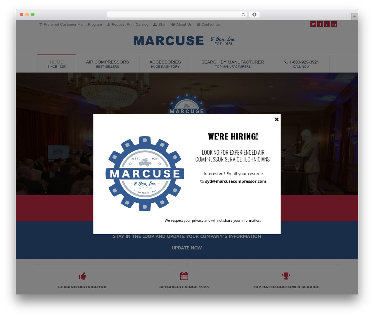 WordPress theme RT-Theme 18 - marcusecompressor.com