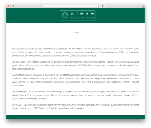 Ambitio WordPress theme - wiebe-gis.com