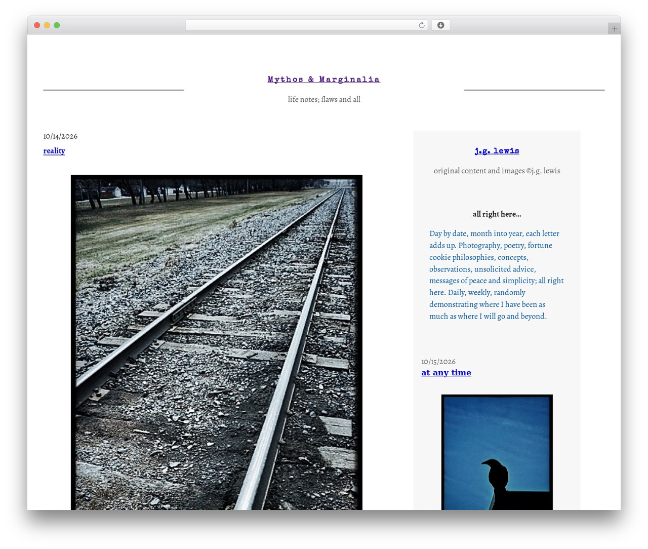Bitácora theme WordPress - mythosandmarginalia.com