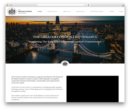 Flora WordPress theme - greaterlondonlieutenancy.com