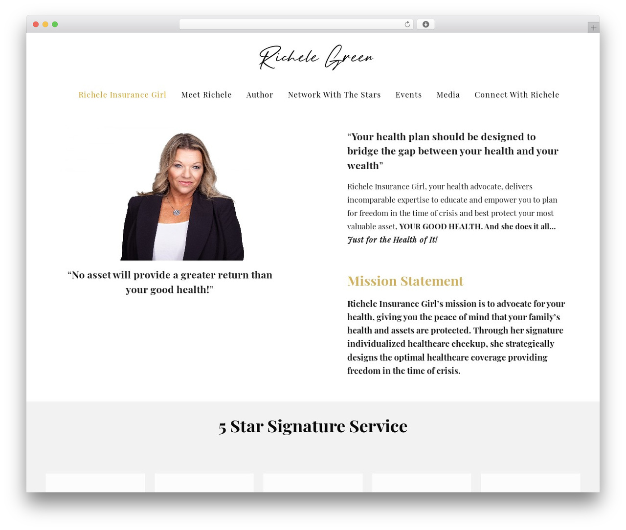 Optimizer PRO WordPress website theme - richelegreen.com