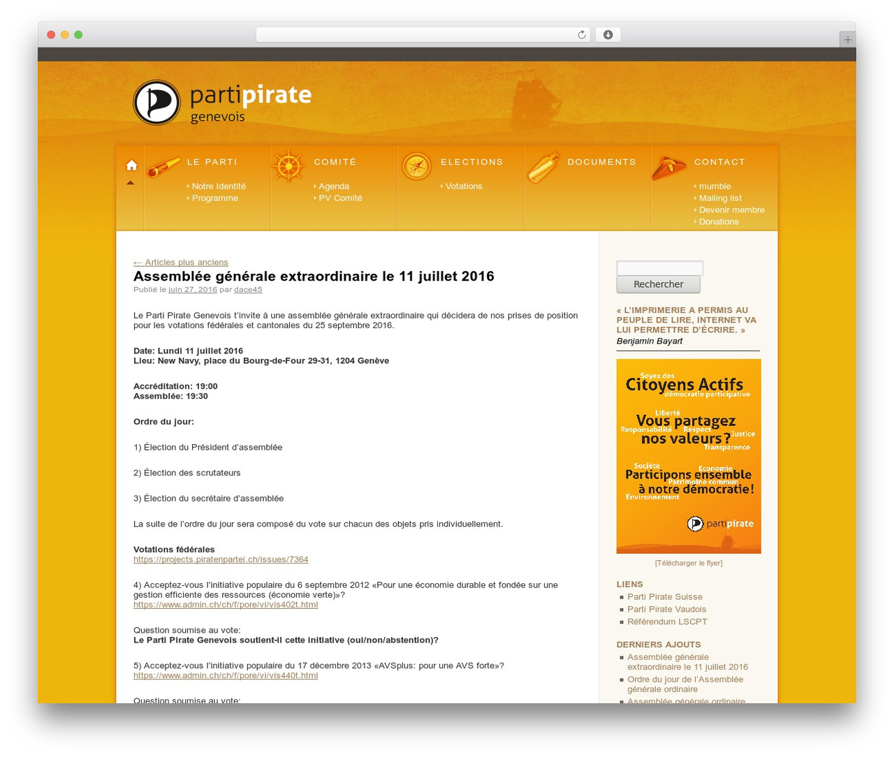 PPS WordPress theme - ge.partipirate.ch