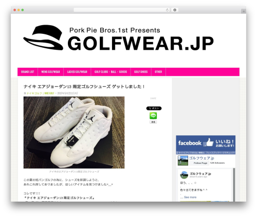 WordPress theme Typegrid - golfwear.jp